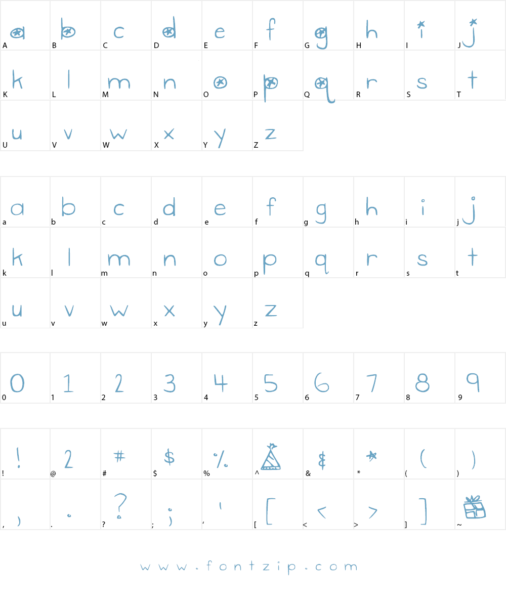 DJB Gimme Space Font Character